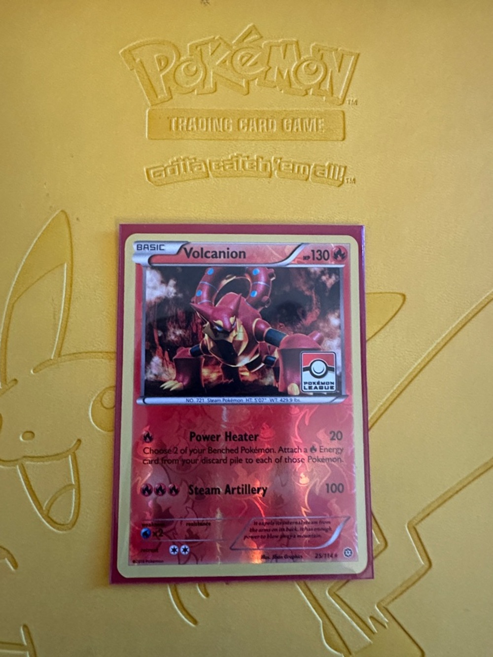 Pokémon Volcanion Holo Promo Card - Red